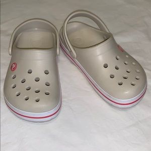 Tan girls crocs